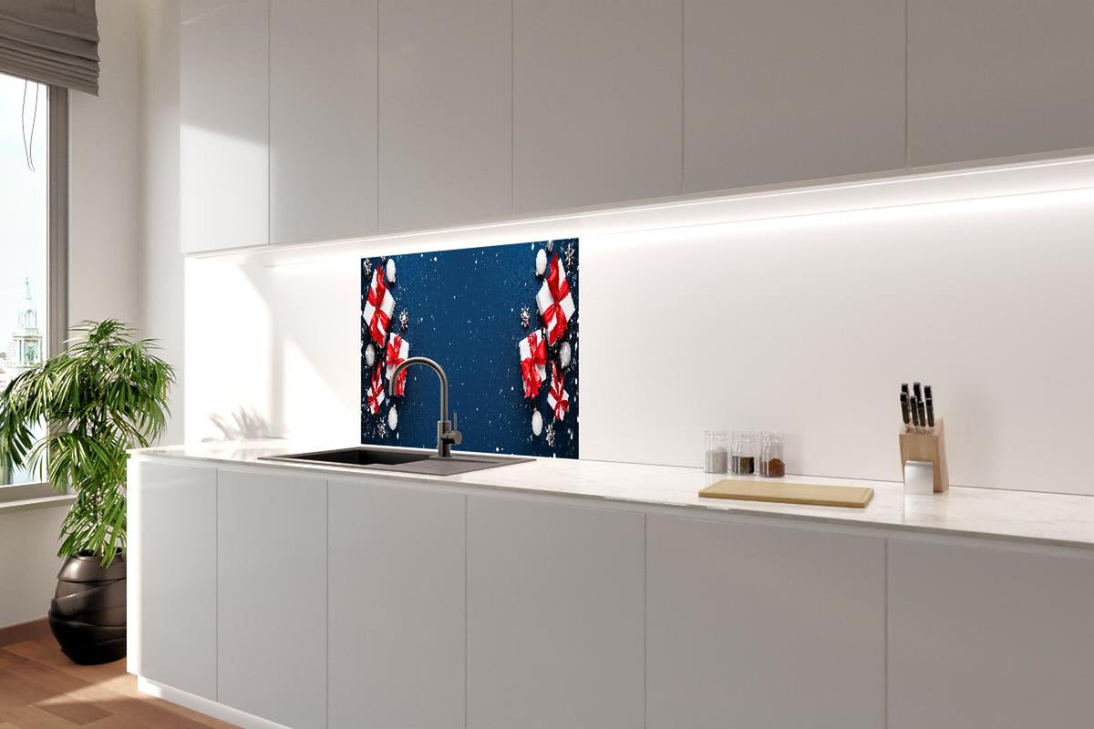 Spritzschutz - Winterdekoration als Banner