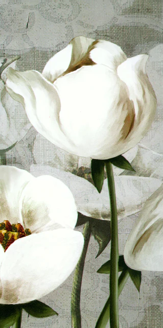 Duschrückwand - Abstraktes Blumen Tapetendesign