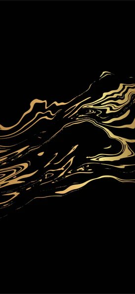 Duschrückwand - Abstrakte goldene Marmortextur mit Wellenlinien