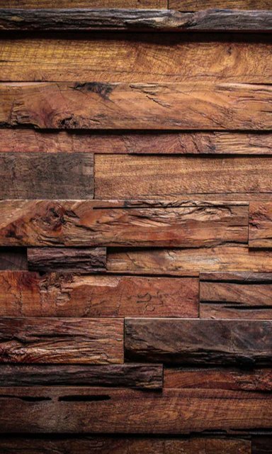 Duschrückwand - Dunkle Holztextur
