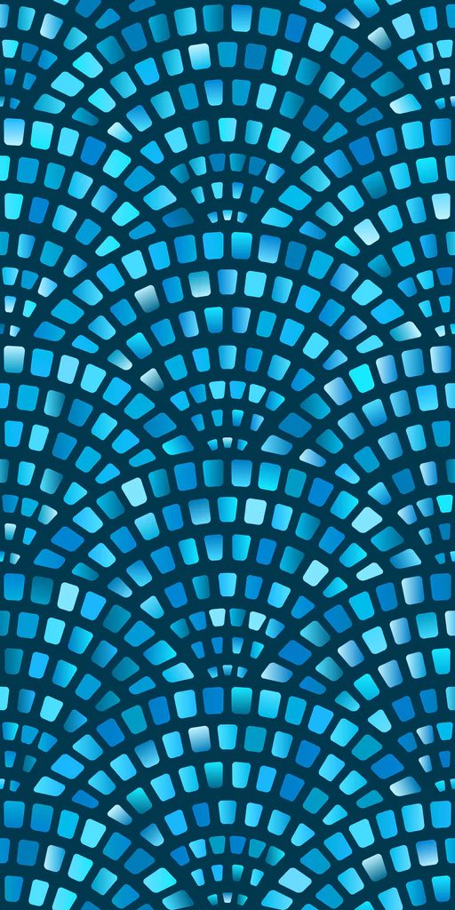 Duschrückwand - Türkises Fischschuppen Mosaik-Muster