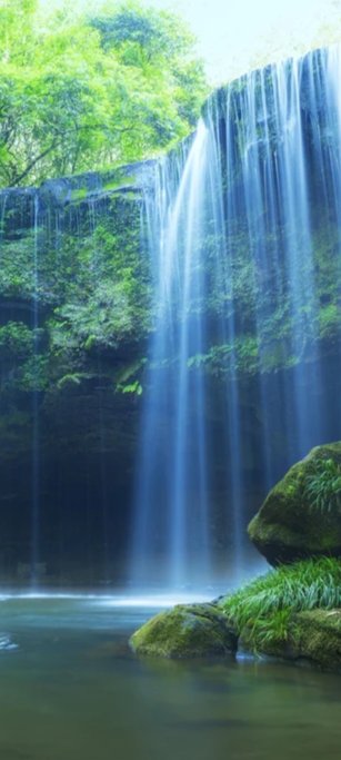 Duschrückwand - Prächtiger Nabigataki-Wasserfall