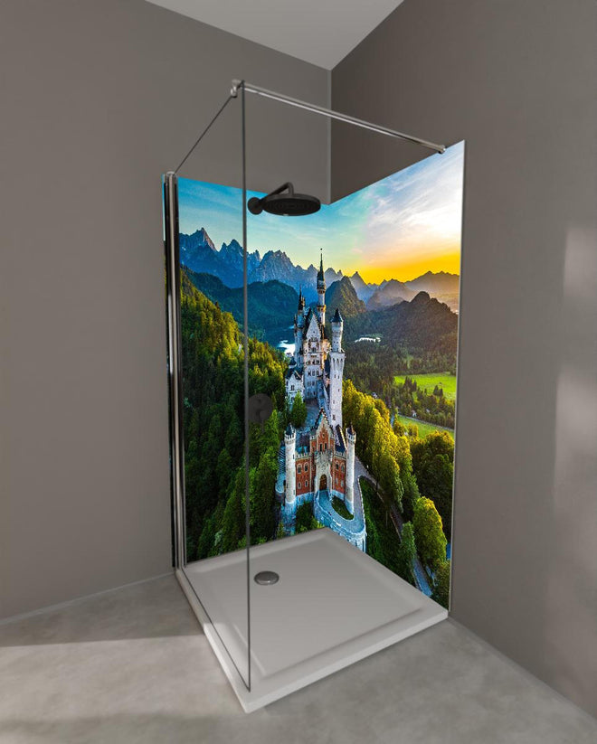 Duschrückwand - glanzvolles Märchenschloss Neuschwanstein