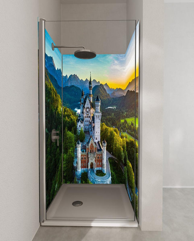 Duschrückwand - glanzvolles Märchenschloss Neuschwanstein