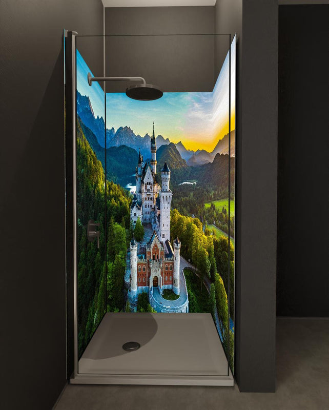 Duschrückwand - glanzvolles Märchenschloss Neuschwanstein