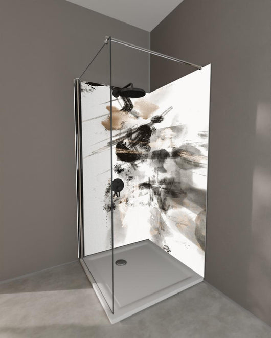 Duschrückwand - Abstrakes Gemälde - Chaos