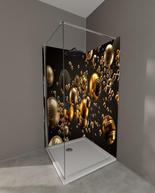 Duschrückwand - Abstrakter Hintergrund mit Bällen