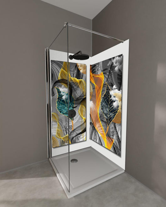 Duschrückwand - Abstraktes 3D Design