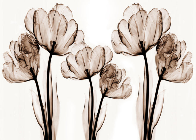 Duschrückwand - Abstraktes Blumendesign