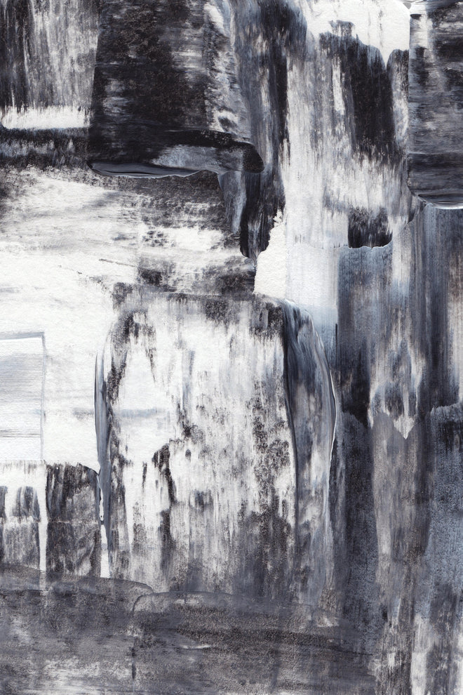 Duschrückwand - Acryl Gemälde - Schwarz-weiß