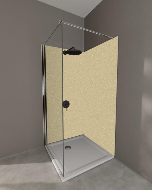 Duschrückwand - Beiges Wandmuster