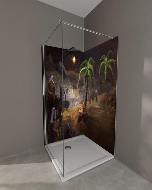 Duschrückwand - Biblisches Gemälde