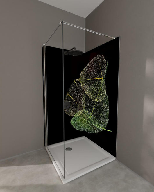 Duschrückwand - Blätter Textur Muster 5