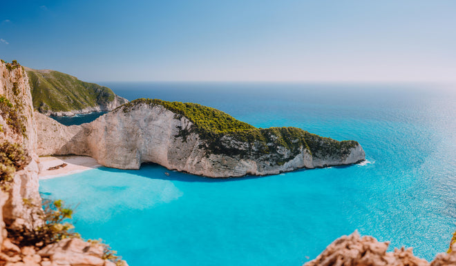 Duschrückwand - Der Strand von Navagio - Griechenland