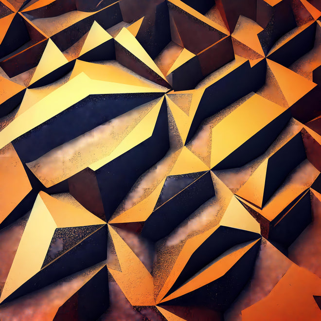 Duschrückwand - Digitales, goldenes Muster