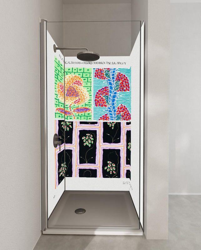 Duschrückwand - EA Seguy Vintage Blumen Kunstwerk