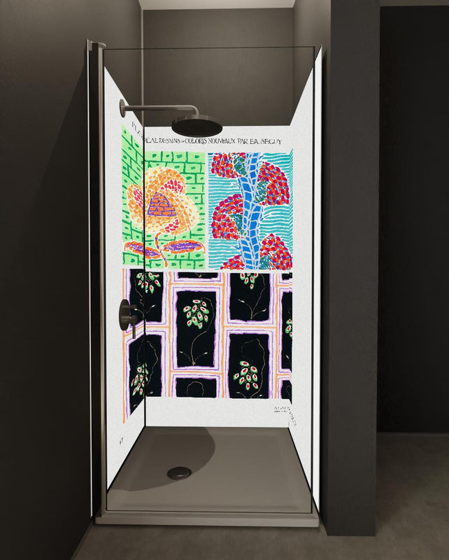 Duschrückwand - EA Seguy Vintage Blumen Kunstwerk