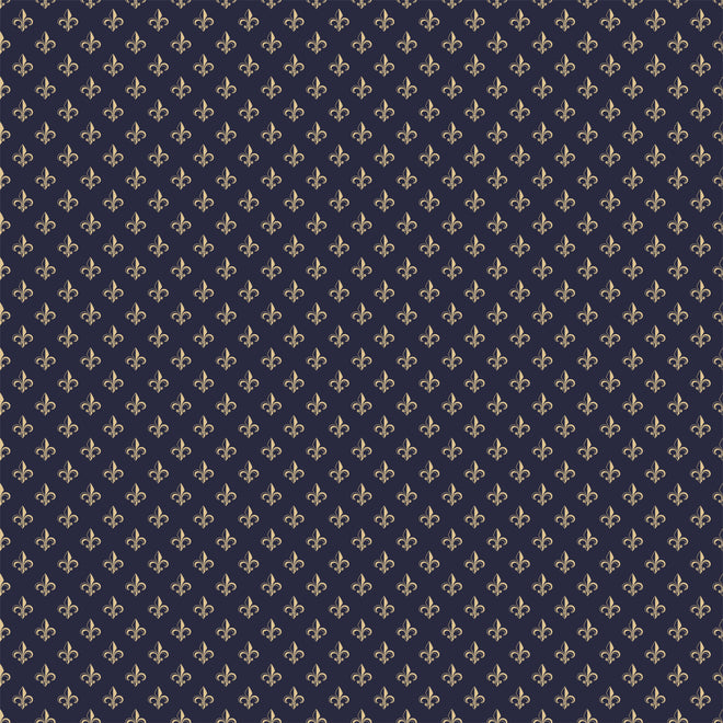 Duschrückwand - Elegante dunkelblaue Ornamentstruktur