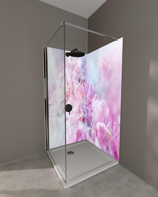 Duschrückwand - Florales Portrait - Pastell