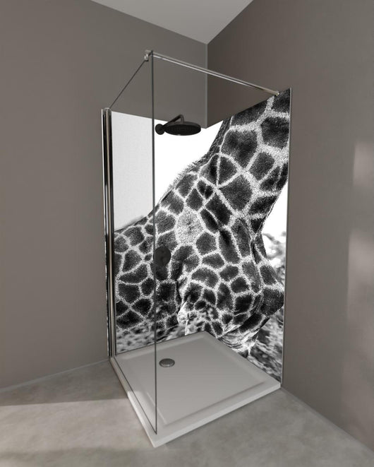 Duschrückwand - Giraffen Oberkörper