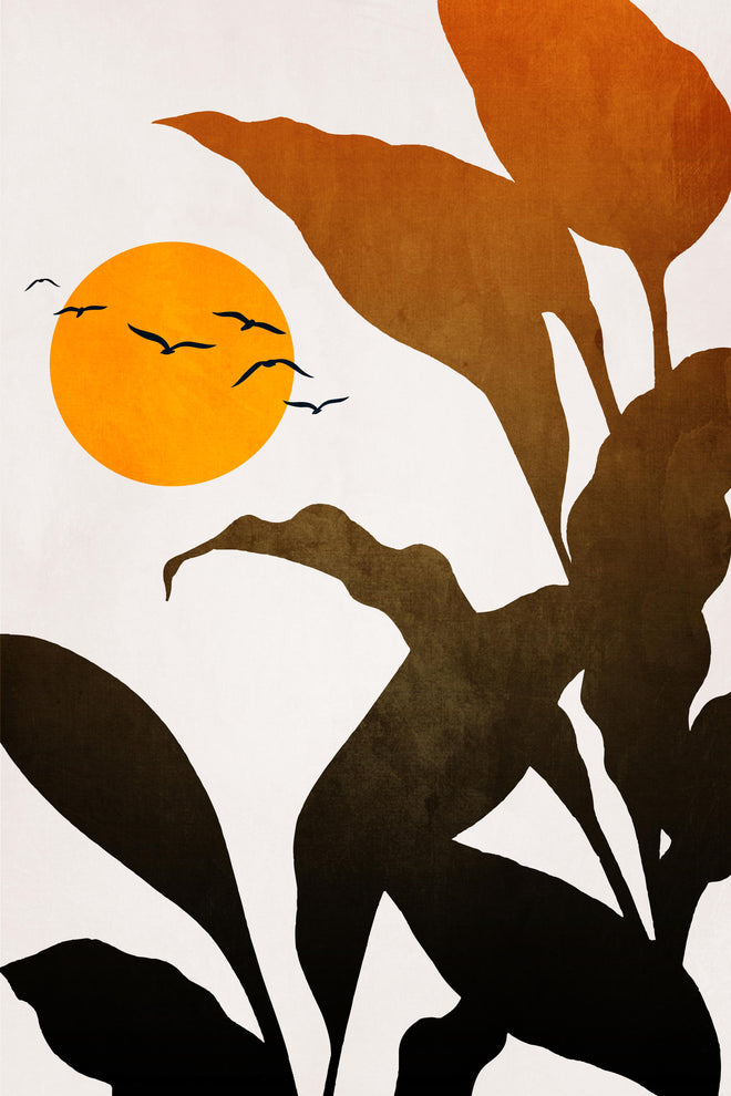 Duschrückwand - Goldene Sonne - Grafik