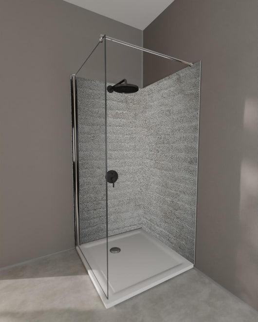 Duschrückwand - Gräuliches Mauerwerk