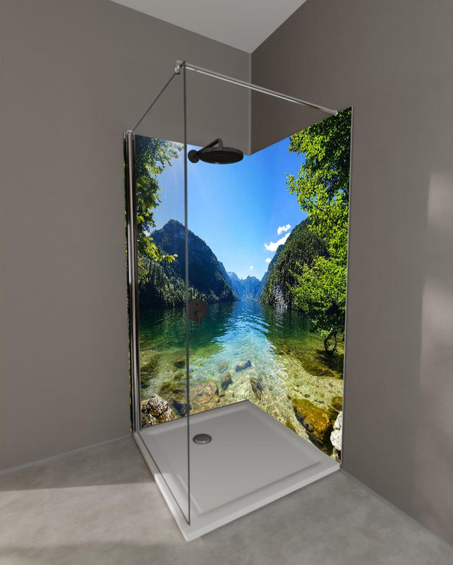 Duschrückwand - Königsee & Berge in Alpen