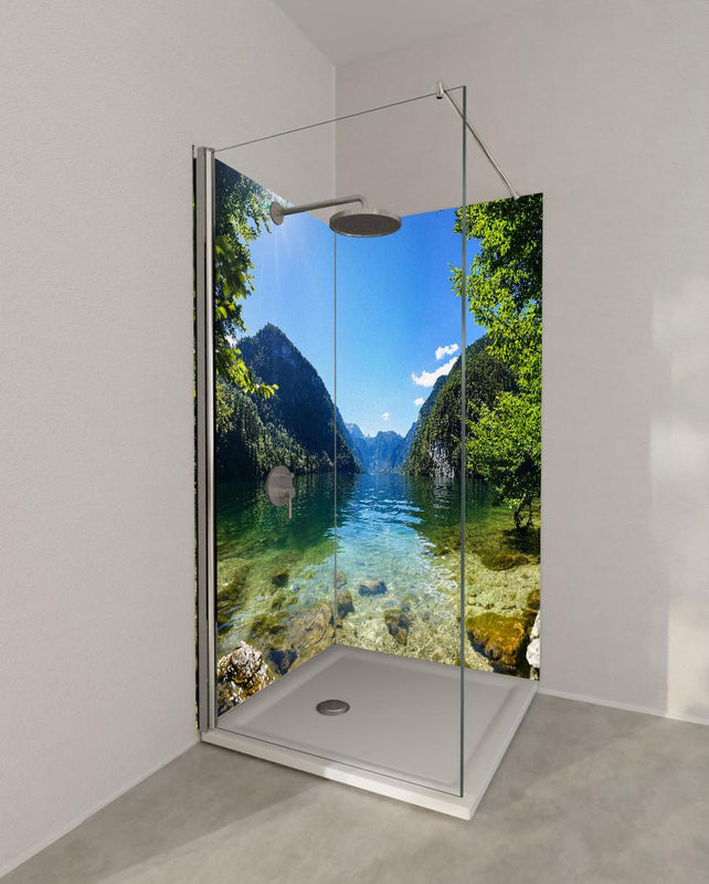 Duschrückwand - Königsee & Berge in Alpen