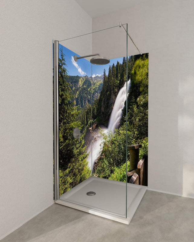 Duschrückwand - Krimmler Wasserfall