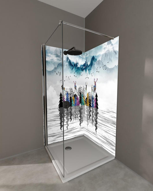 Duschrückwand - Künstlerische Landschaft - Portrait