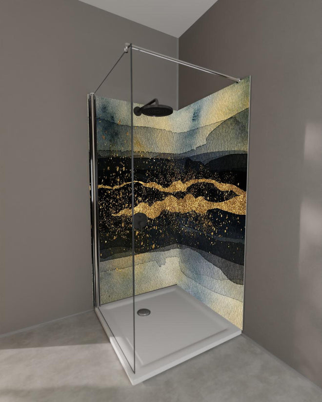 Duschrückwand - Moderne Darstellung - Aquarellmalerei