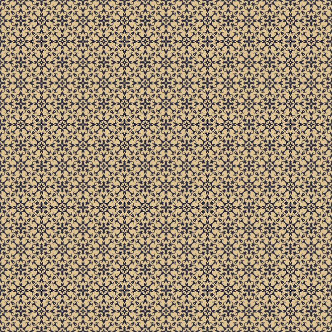 Duschrückwand - Nahtloses Beige-Vintage-Ornament Design