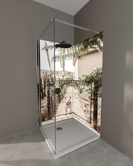 Duschrückwand - No Entry - älterlicher Eingang