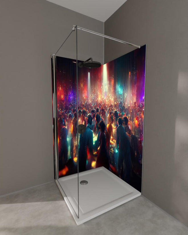 Duschrückwand - Party 3D-Illustration