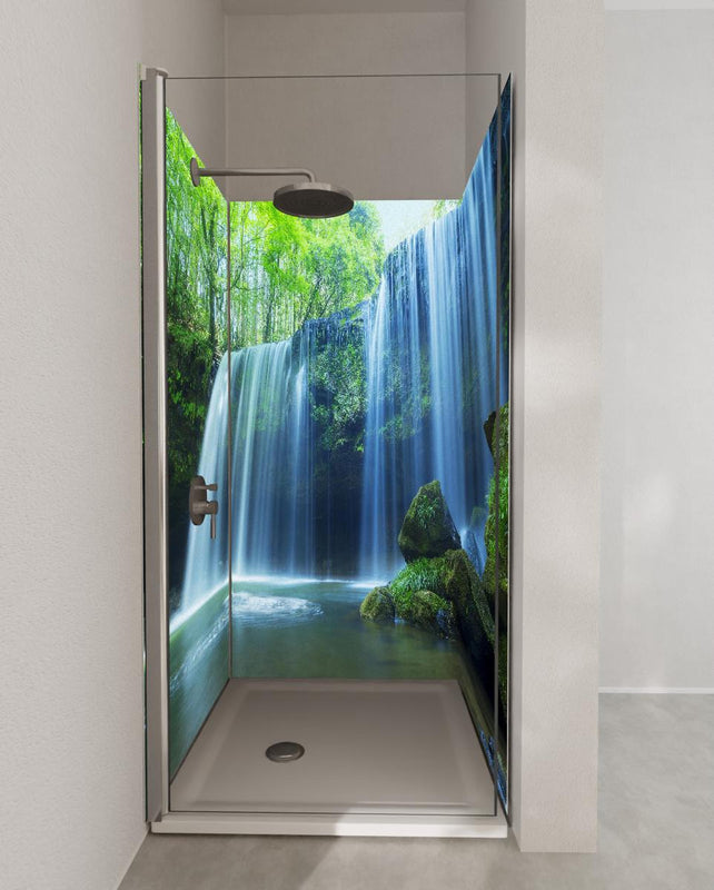 Duschrückwand - Prächtiger Nabigataki-Wasserfall