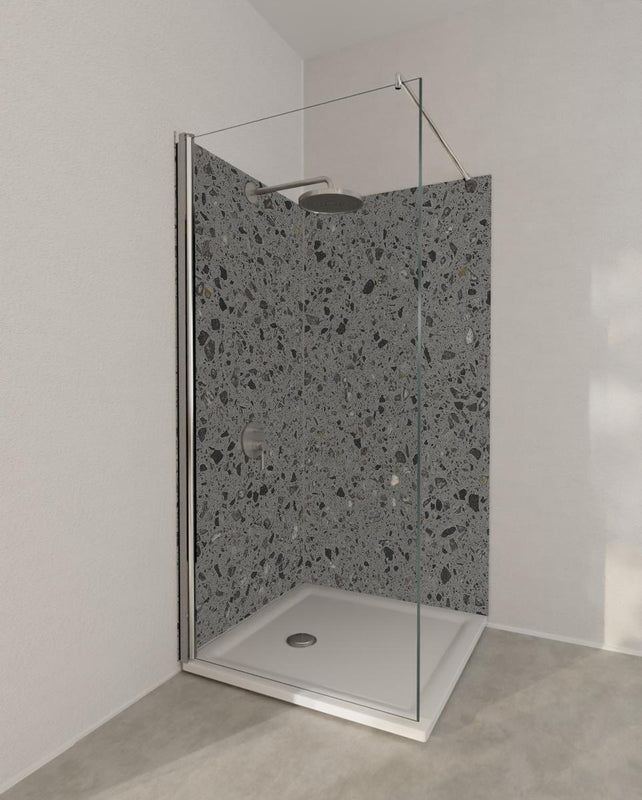 Duschrückwand - Quarz FusionStone Grey
