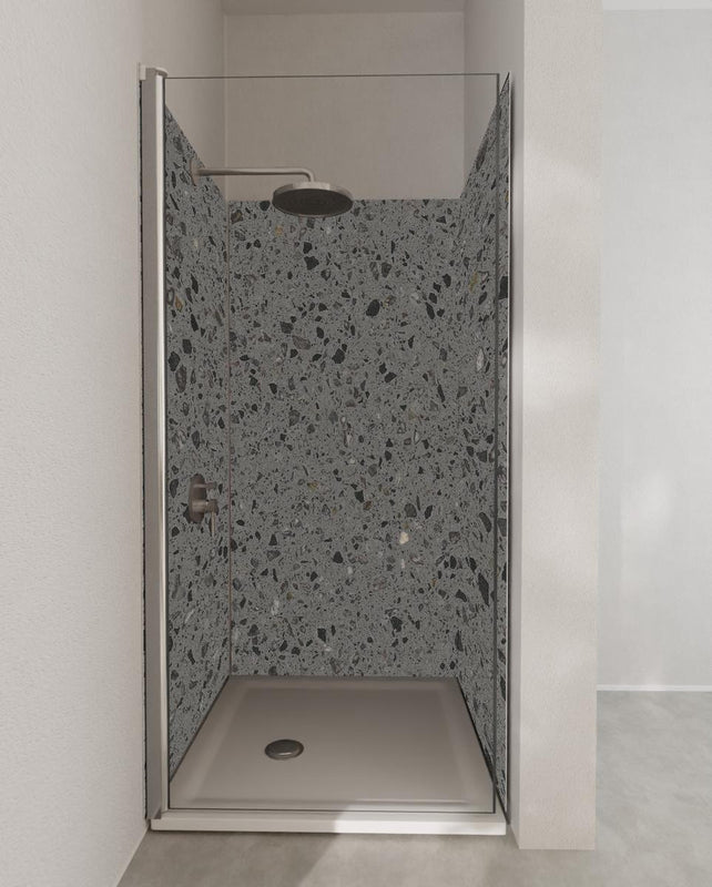 Duschrückwand - Quarz FusionStone Grey