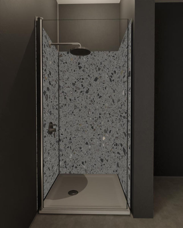 Duschrückwand - Quarz FusionStone Grey
