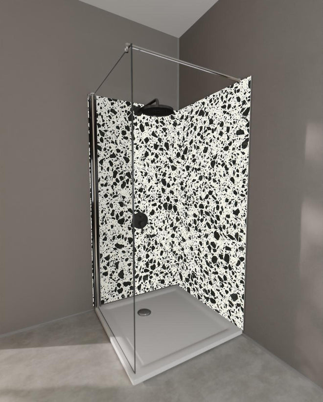 Duschrückwand - Quarz FusionStone White