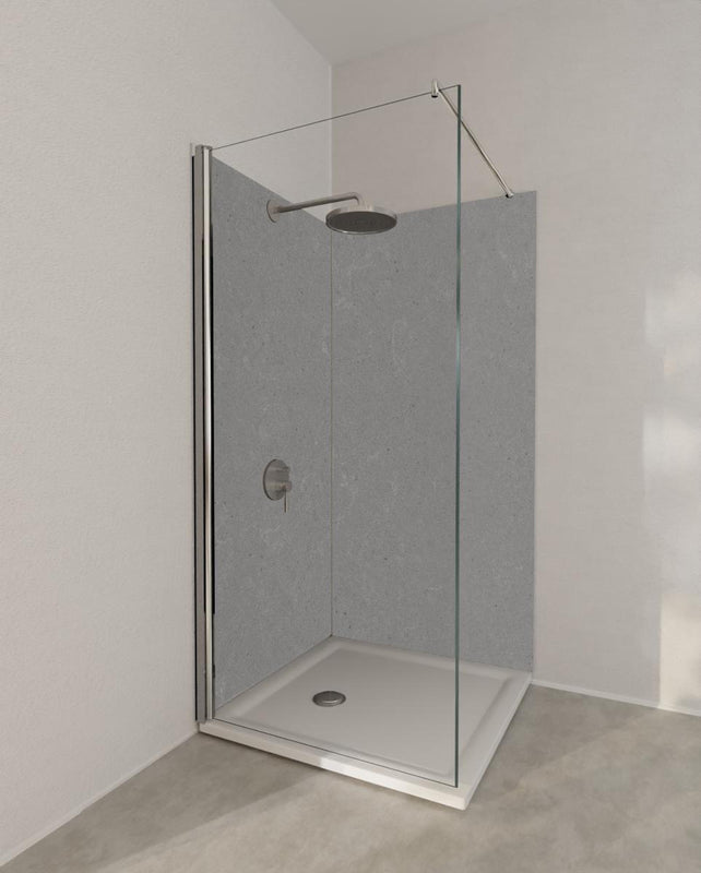 Duschrückwand - Quarz Marble Grey