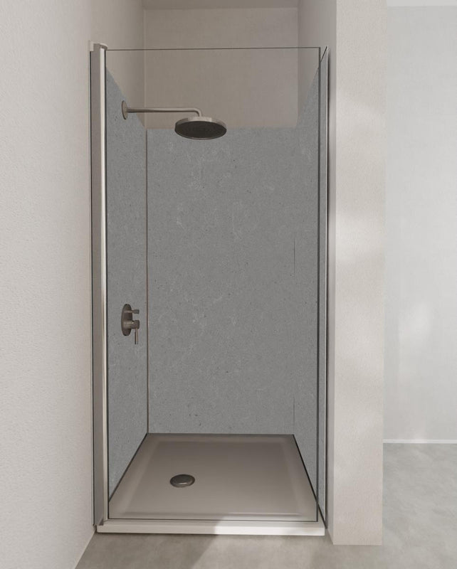 Duschrückwand - Quarz Marble Grey