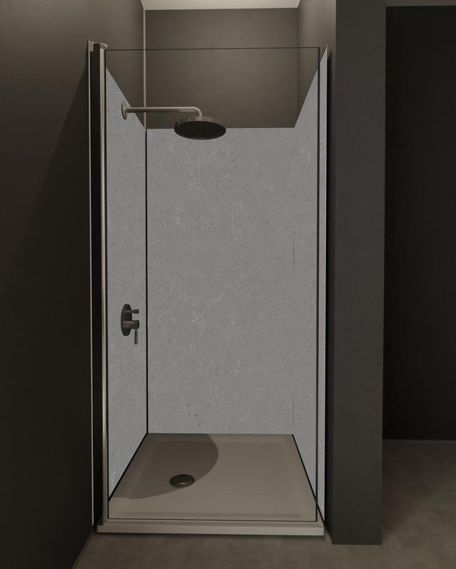 Duschrückwand - Quarz Marble Grey