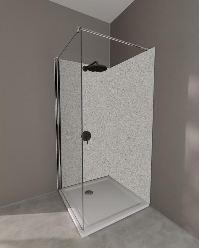 Duschrückwand - Quarz Titan Light