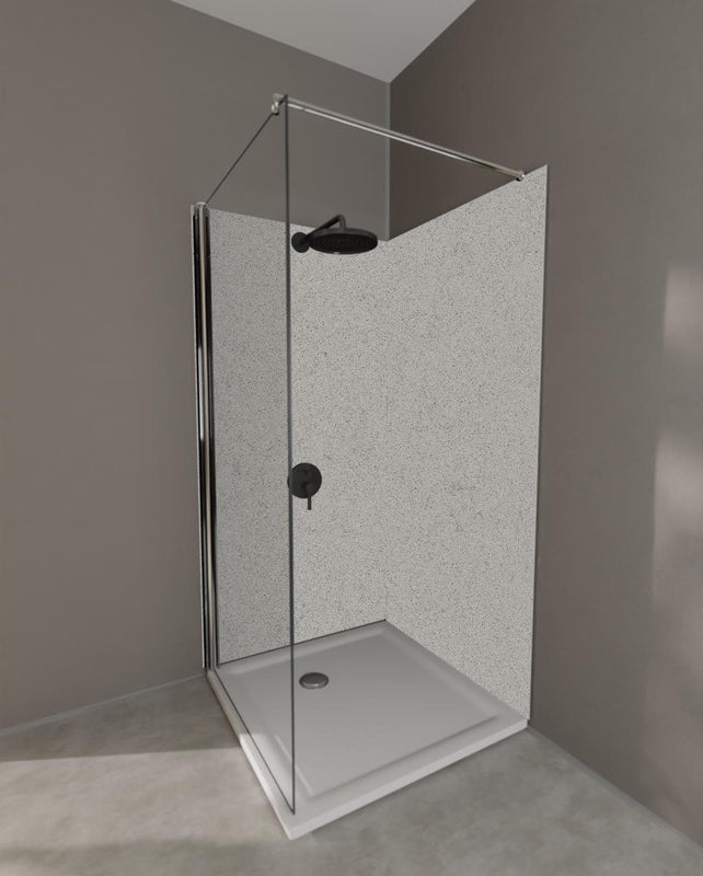 Duschrückwand - Quarz Titan Light
