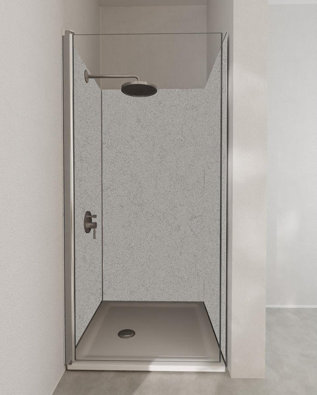 Duschrückwand - Quarz Titan Light