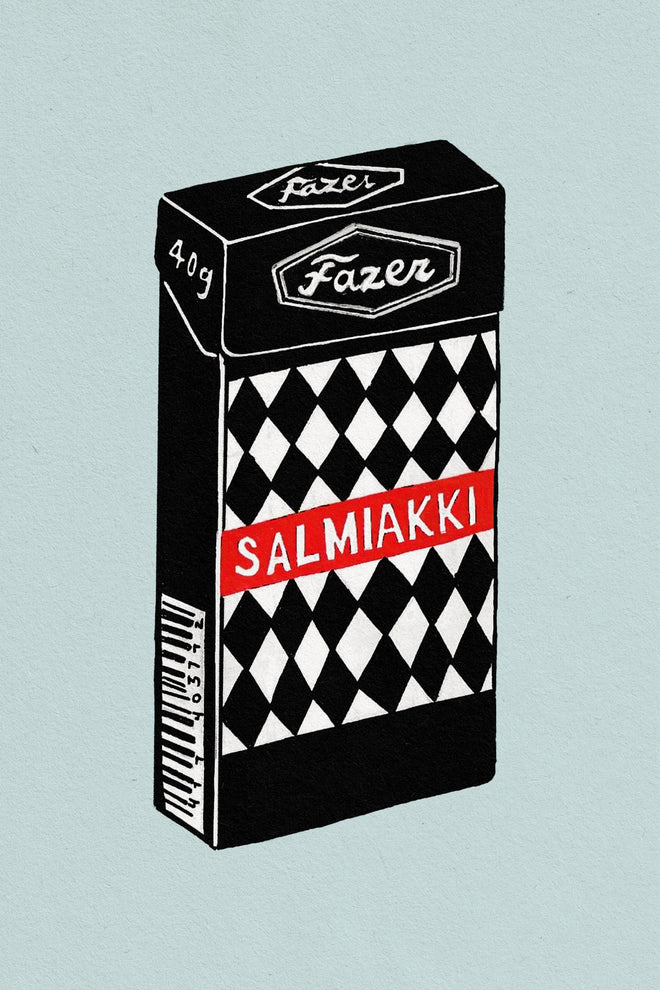 Duschrückwand - Salmiakki Schachtel