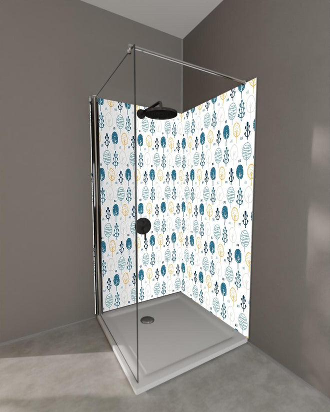 Duschrückwand - Seamless Scandinavian Abstract Pattern Design