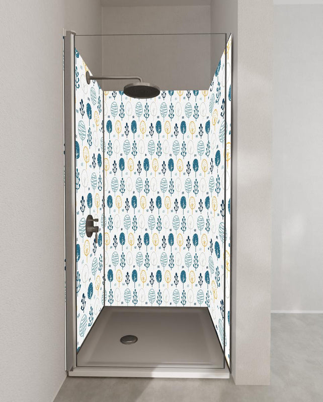 Duschrückwand - Seamless Scandinavian Abstract Pattern Design