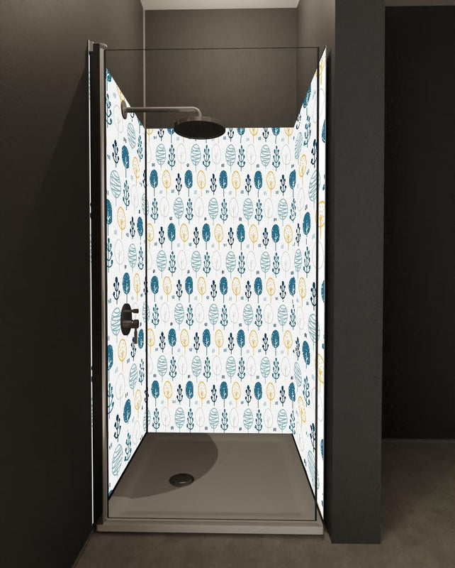 Duschrückwand - Seamless Scandinavian Abstract Pattern Design