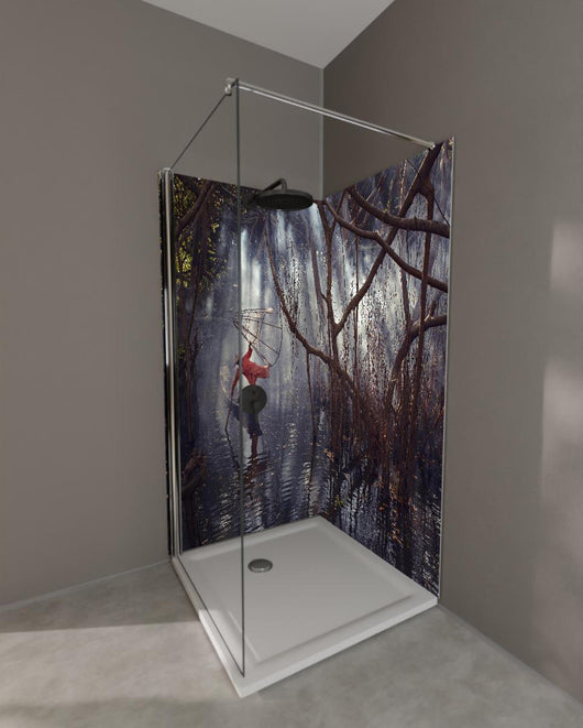 Duschrückwand - Through the light